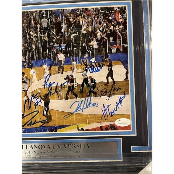 2016 Villanova team signed autographed 10 signatures 8x10 framed photo JSA - Picture 2 of 6